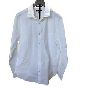 Banana Republic Slim Flex Fit White Tech Stretch Cotton Dress Shirt – XL